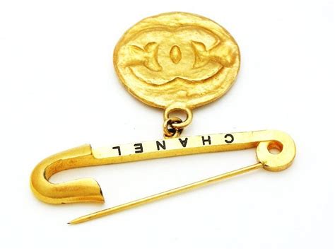 chanel safety pin|authentic Chanel brooches.